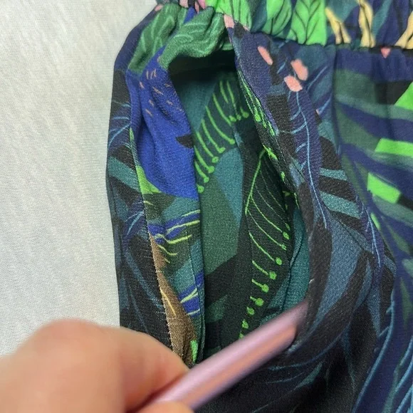 Farm Rio Pants Womens Ex-Small Tropique Embroidered Floral Anthropologie - Picture 6 of 15